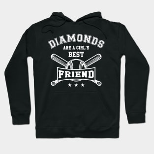 Softball Player - Diamonds are a girl's best friend Hoodie